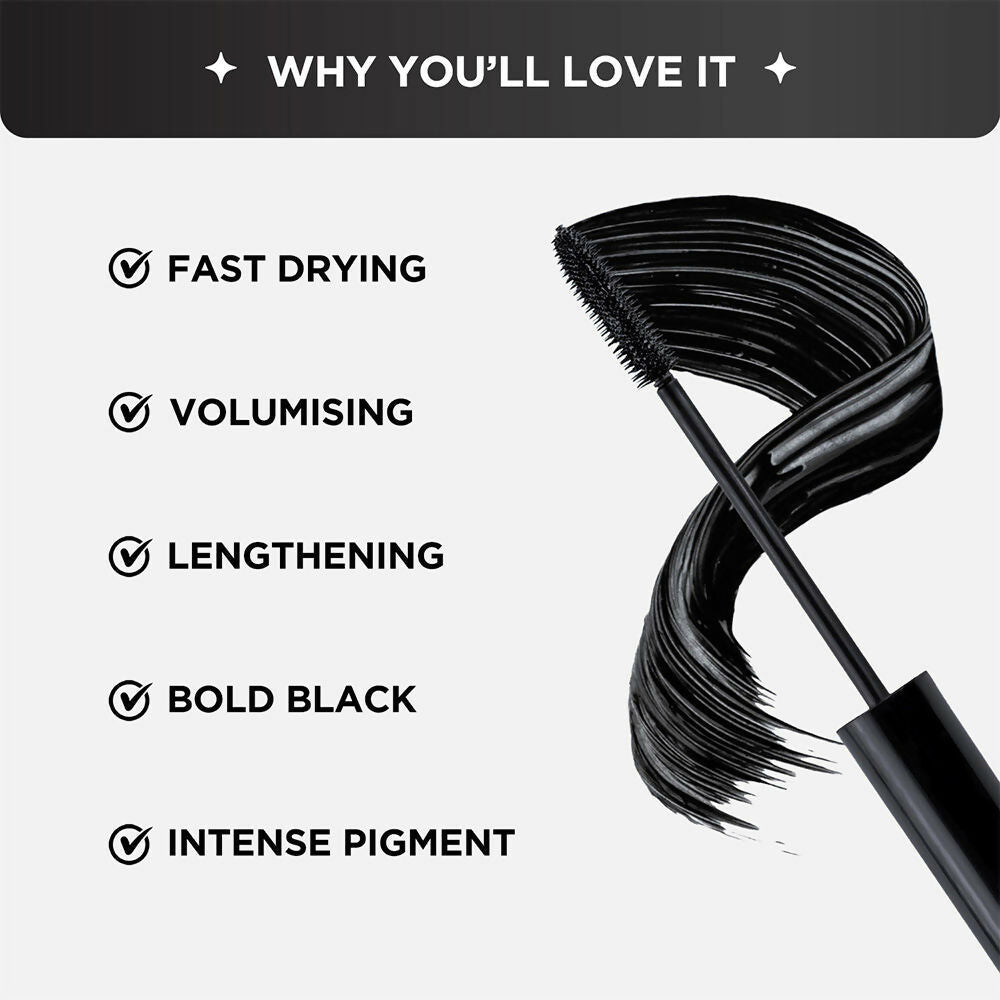 Bella Vita Organic Intense Drama Waterproof, Lengthening & Volumising Mascara Black | Grocsy