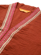 Indo Era Women Ethnic Motifs Embroidered Regular Sequinned Kurta with Trousers & With Dupatta | Grocsy