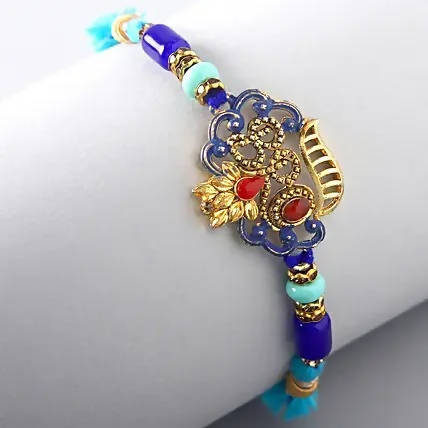 Traditional American Diamond Rakhi | Grocsy