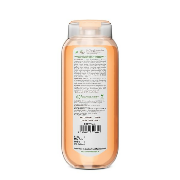 Mamaearth Rice Water Moisturizing Body Wash with Rice Water & Hydrating Lily For Dewy Glass Skin | Grocsy