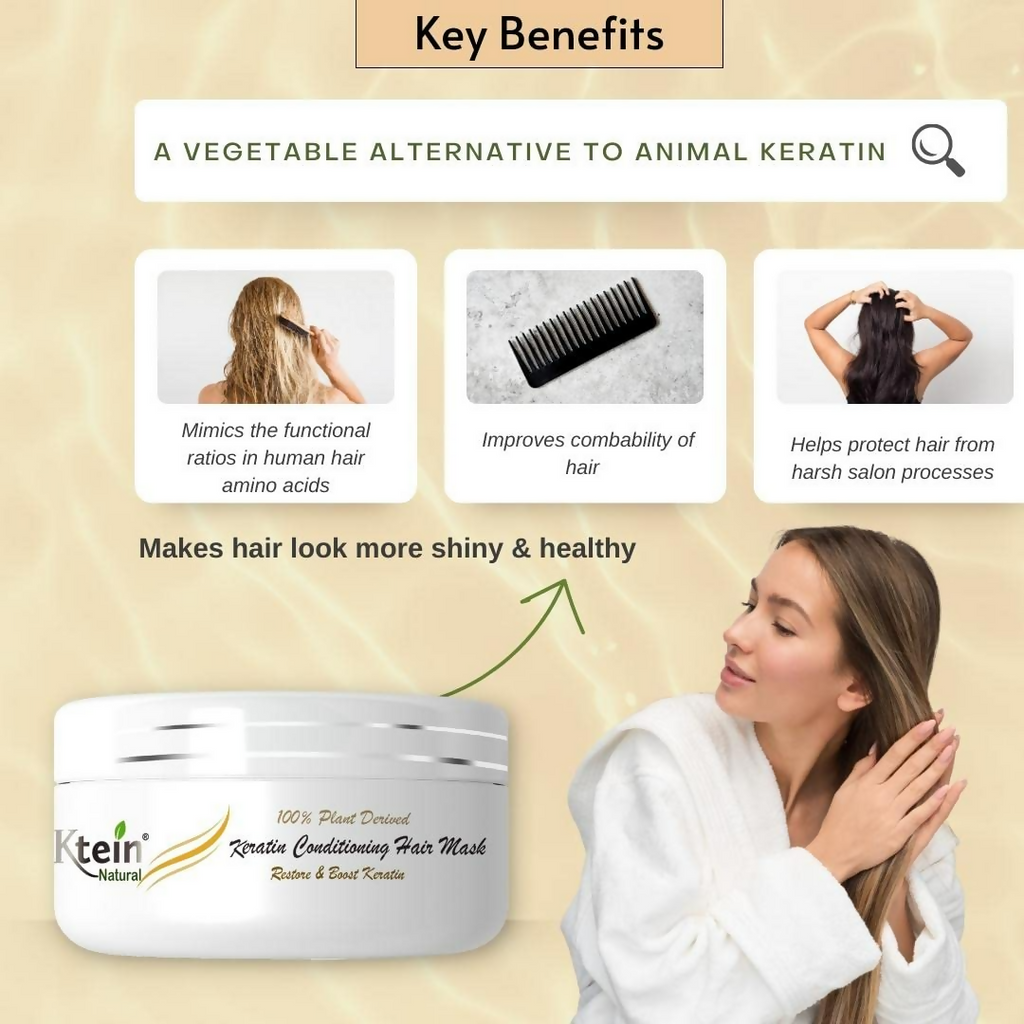 Ktein Natural 100% Plant Derived Keratin Shampoo & Conditioner Combo | Grocsy