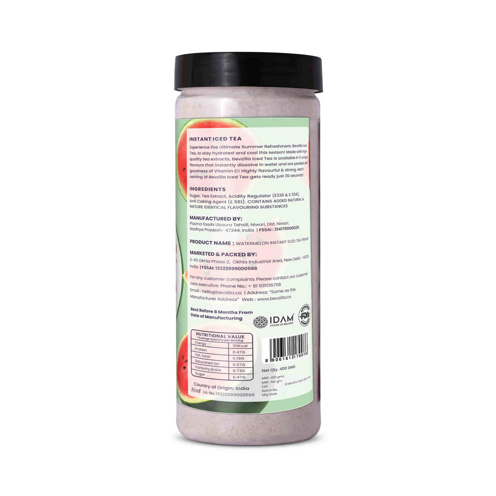 Bevzilla Watermelon Instant Iced Tea Mix | Grocsy