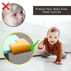 Safe-O-Kid High Quality High Density L-Shaped Large Nbr Corner Cushions - Light Brown | Grocsy