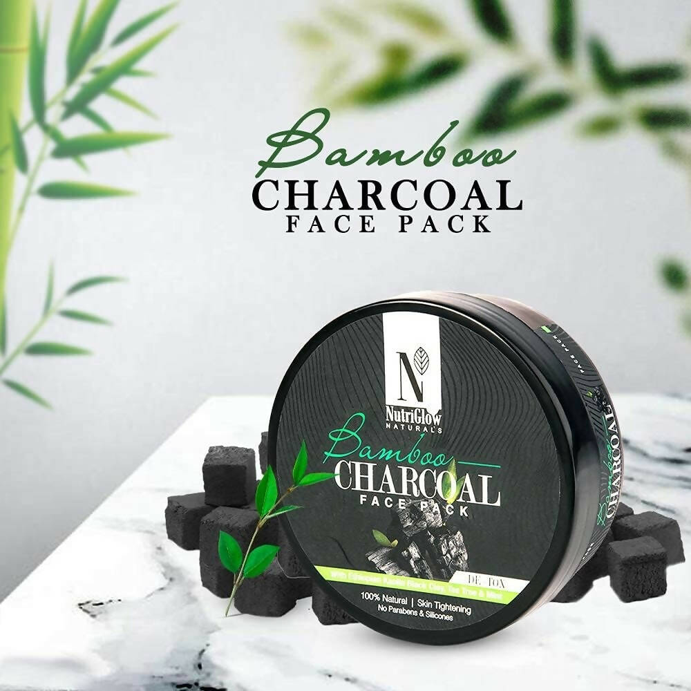 NutriGlow NATURAL'S Bamboo Charcoal Face Pack | Grocsy