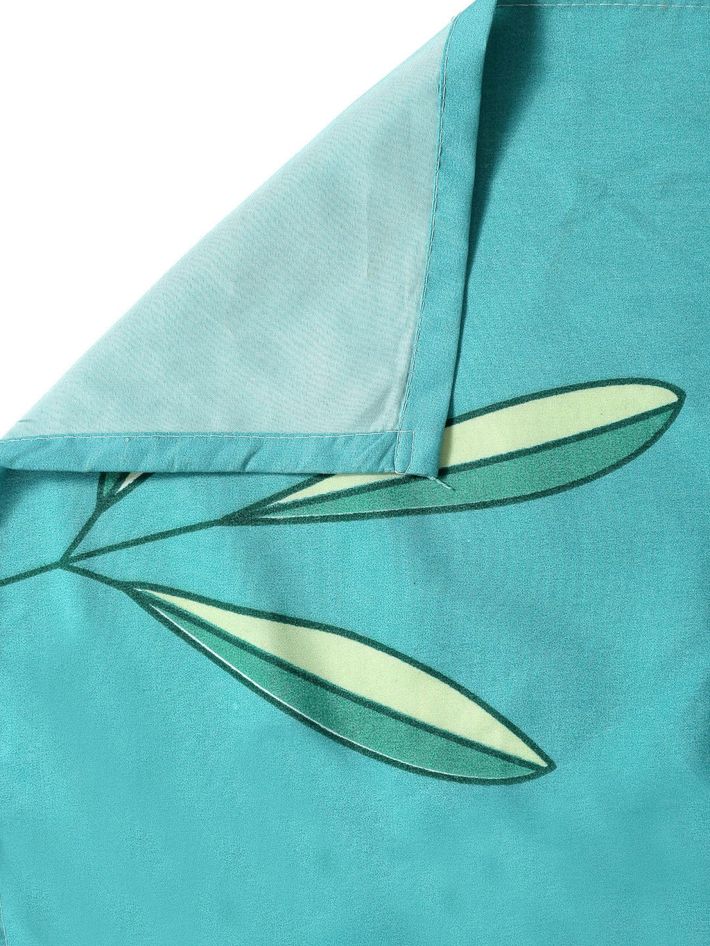 Home Sizzler Turquoise Blue & White Floral 144 TC Polyester 1 Queen Bedsheet with 2 Pillow Covers | Grocsy