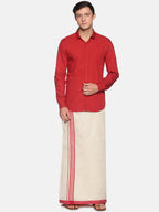 Sethukrishna Off White Traditional Kerala Double Mundu For Men | Grocsy