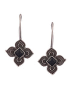 Shoshaa Silver Plated Floral Drop Earrings