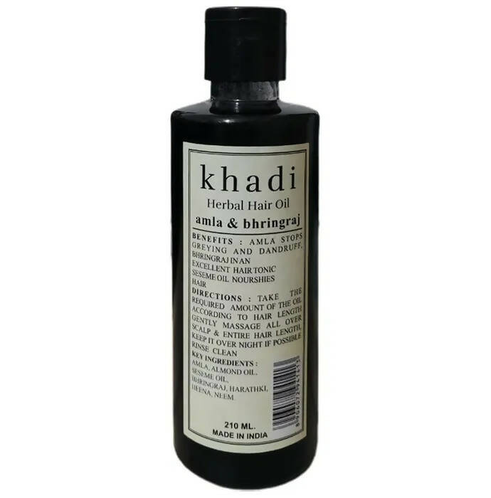 Khadi Natural Herbal Hair Oil Amla and Bhringraj | Grocsy