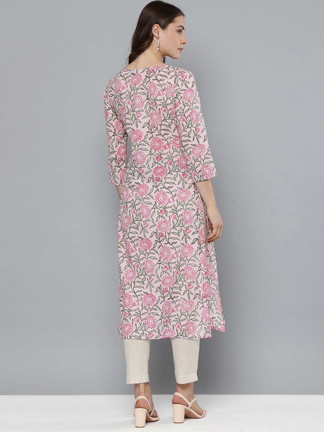 HERE&NOW Floral Printed Floral Kurta | Grocsy