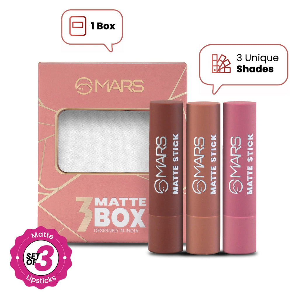 MARS Cosmetics Matte Lipsticks Box - Blushes Nudes | Grocsy