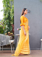 Tikhi Imli Striped Georgette Ready to Wear Saree | Grocsy