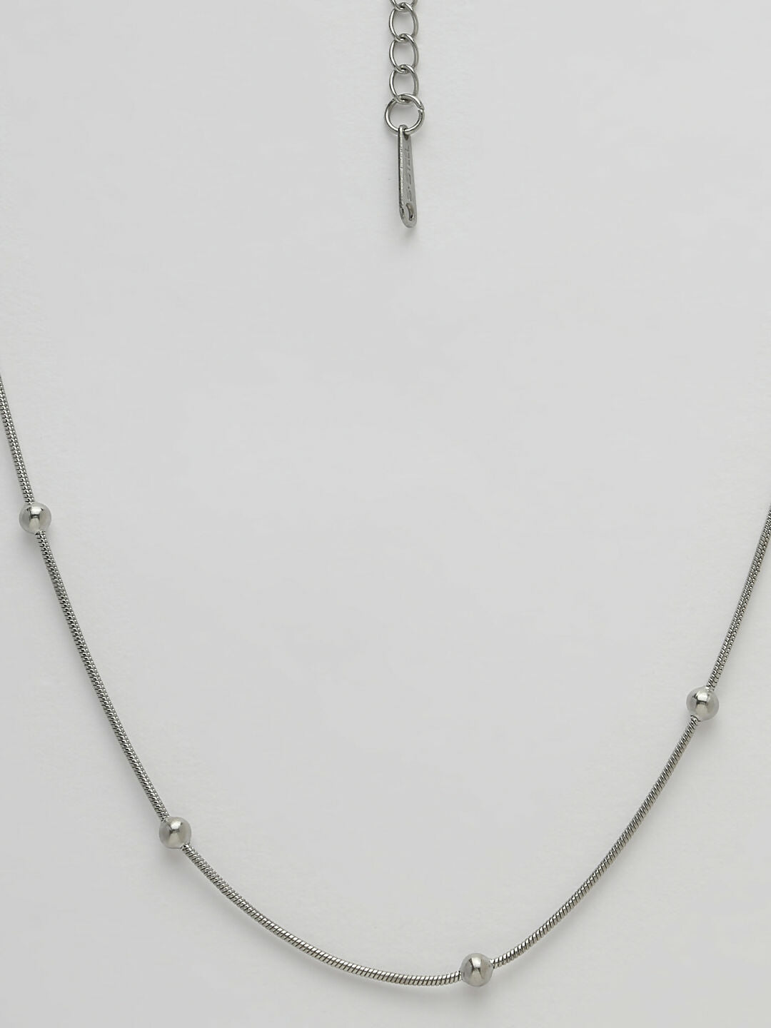NVR Women's Set of 2 Silver & Gold Rhodium-Plated Minimal Chain | Grocsy