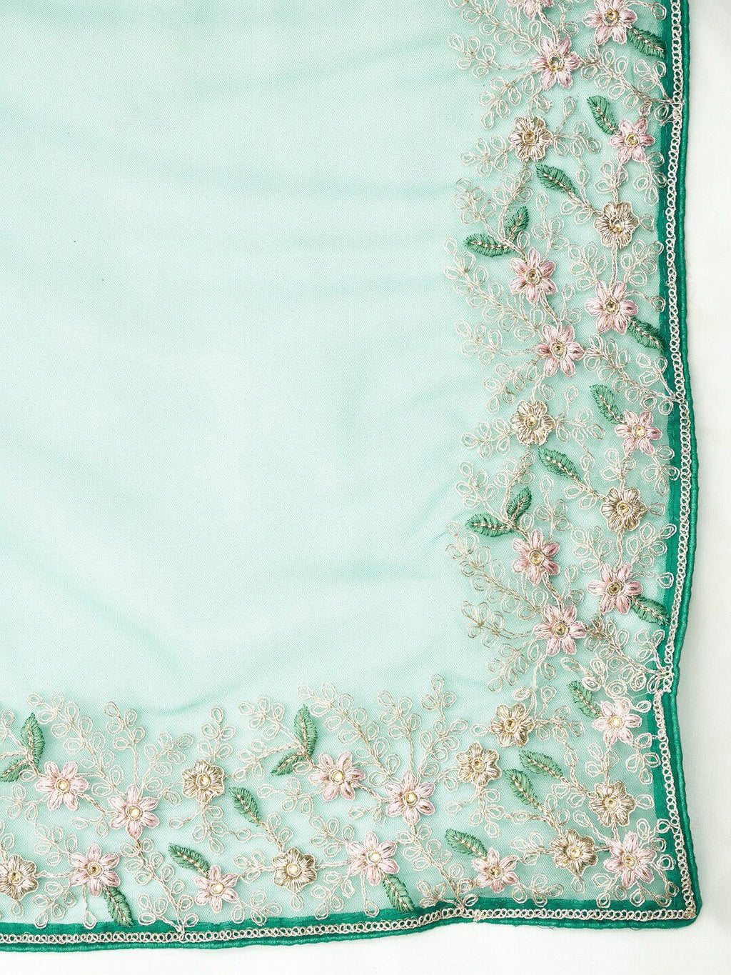 kasee Floral Embroidered Net Saree | Grocsy