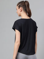 MKH Typography Printed Extended Sleeves Dri-FIT Relaxed Fit T-shirt | Grocsy