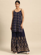 All About You Foil Printed Regular Kurta with Palazzos | Grocsy