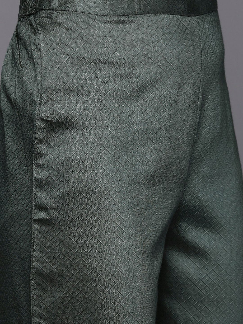 Indo Era Women Green Ethnic Motifs Embroidered Kurta with Trousers & With Dupatta | Grocsy