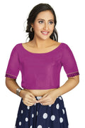 Aastha Fashion Women's Purple Art Silk Designer Party Wear Readymade Blouse | Grocsy