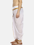 Sethukrishna Men White Solid Readymade Dhoti | Grocsy