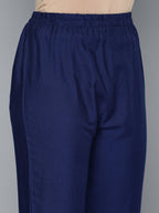 HERE&NOW Ethnic Motifs Embroidered Gotta Patti Kurta With Trousers & With Dupatta | Grocsy