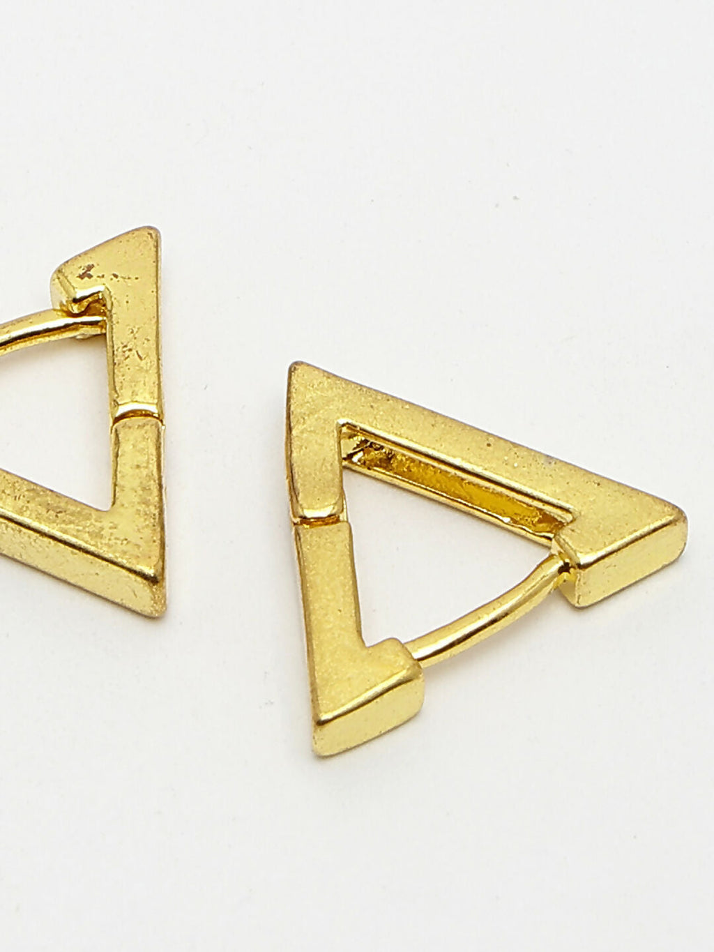 NVR Men's Gold-Polished Geometric Shape Stainless Steel Studs Earring | Grocsy