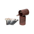 London Prime Brown Brush Holder Cylinder Shaped | Grocsy
