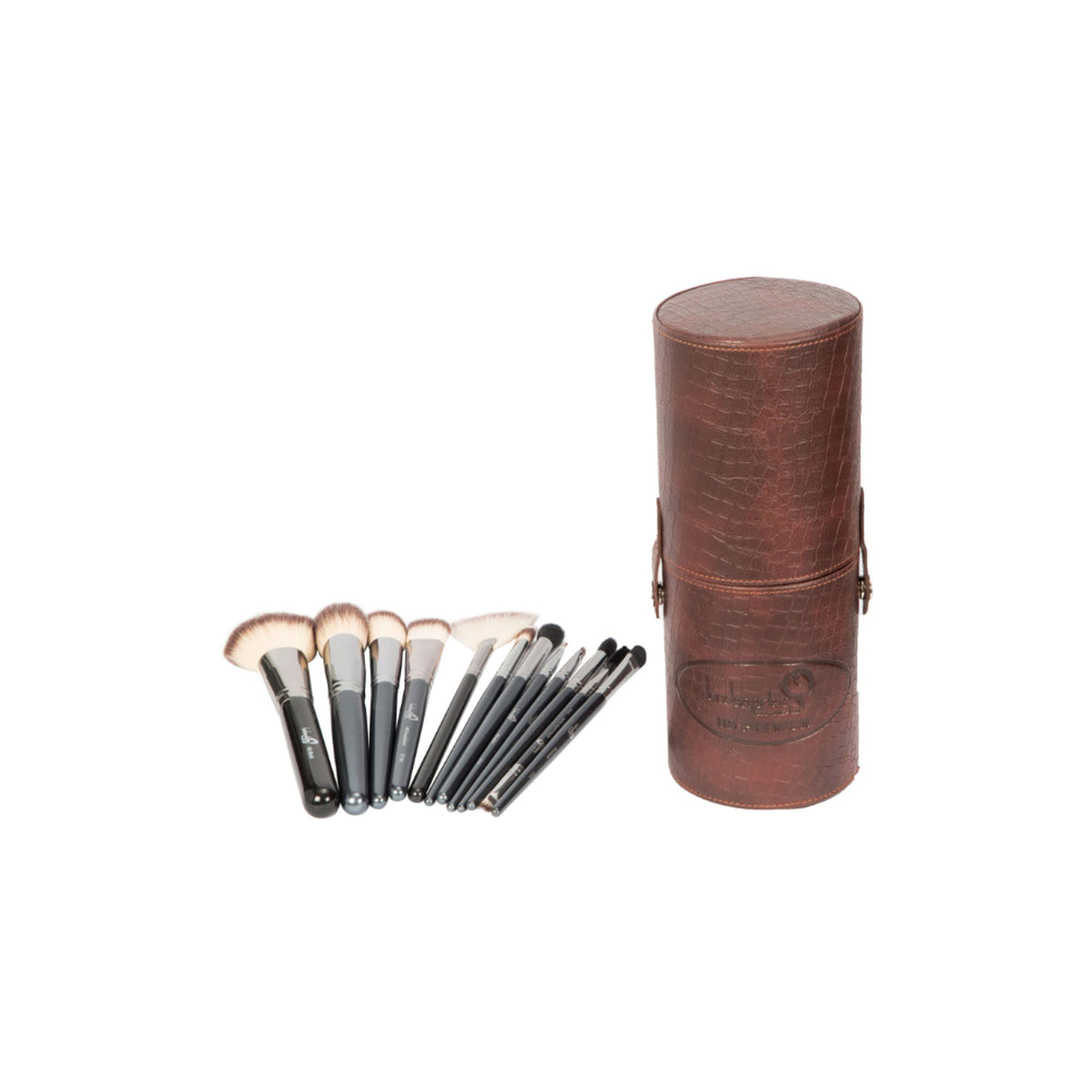 London Prime Brown Brush Holder Cylinder Shaped | Grocsy