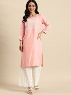 Sangria Women Floral Embroidered Kurta | Grocsy