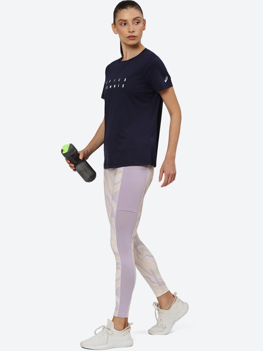 ASICS Women Typography Court Graphic Printed T-shirt | Grocsy