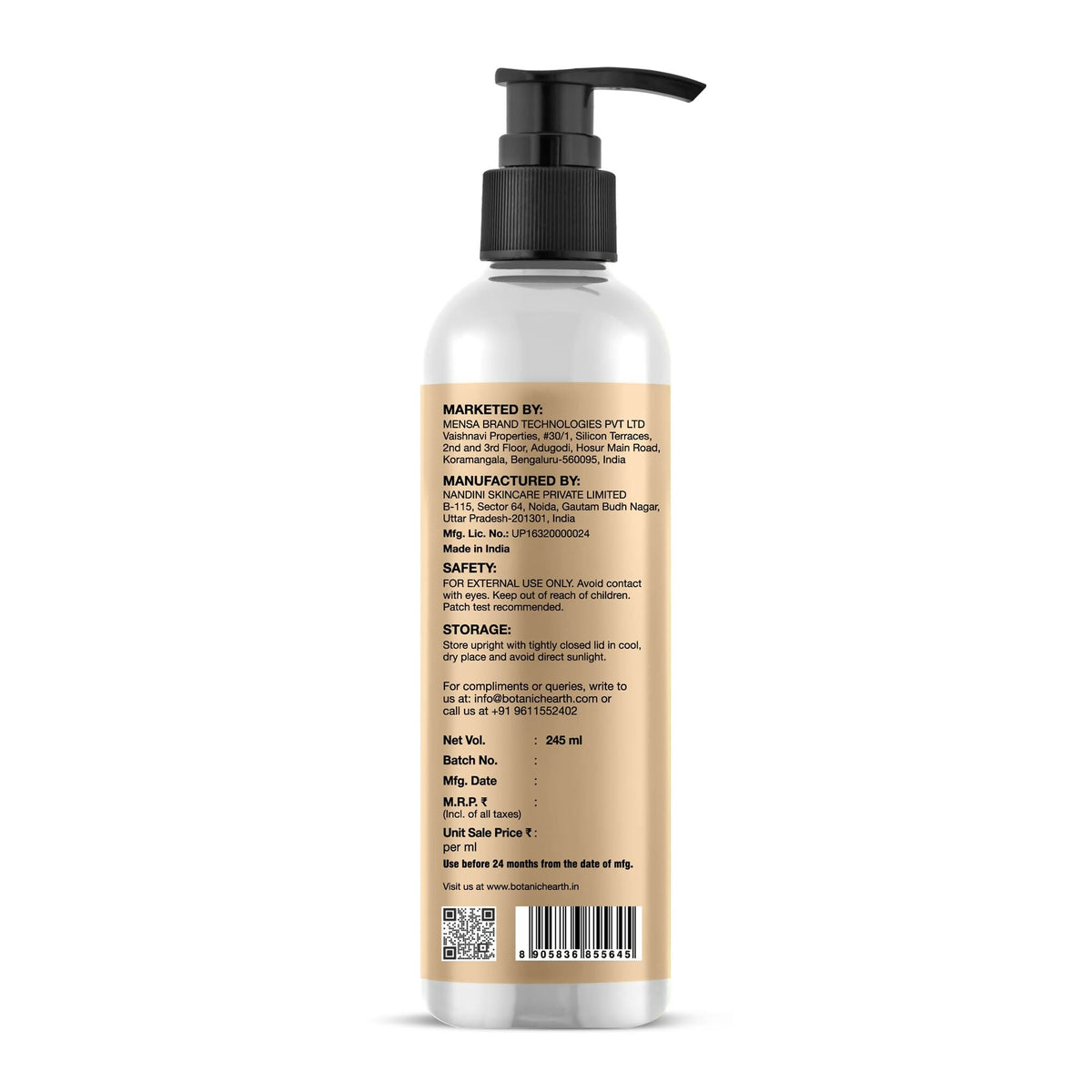 Botanic Hearth Oat & Niacinamide Body Wash Moisturizing & Skin Whitening | Grocsy