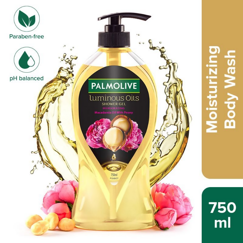 Palmolive Macadamia Oil & Peony Flower Luminous Oils Invigorating, Moisturizing Body Wash | Grocsy