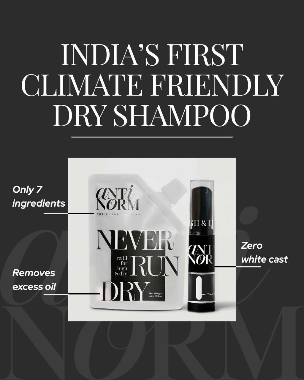 Antinorm Dry Shampoo + Refill Combo | Grocsy
