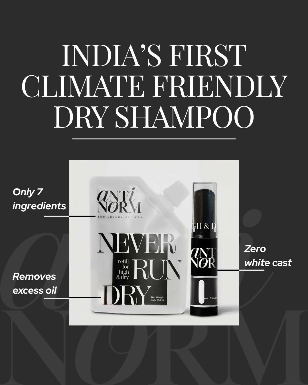 Antinorm Dry Shampoo + Refill Combo | Grocsy