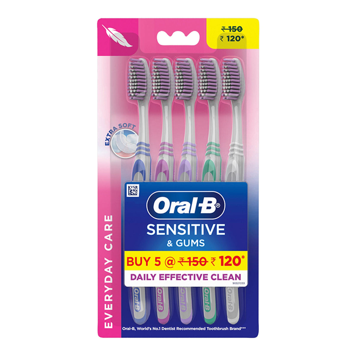 Oral-B Sensitive & Gums Toothbrush - Extra Soft (Pack of 5) | Grocsy