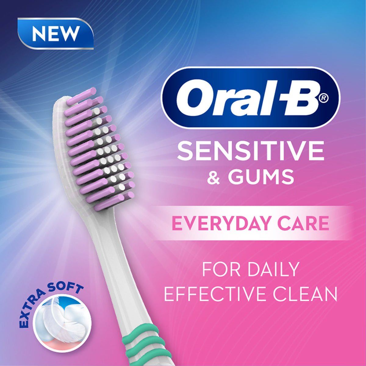 Oral-B Sensitive & Gums Toothbrush - Extra Soft (Pack of 5) | Grocsy