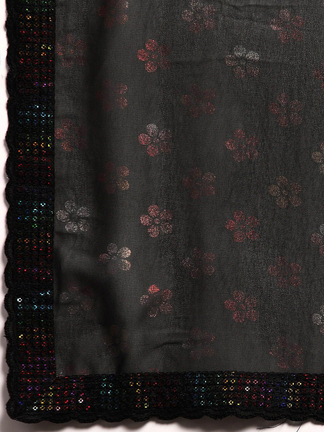 kasee Floral Printed Sequinned Saree | Grocsy