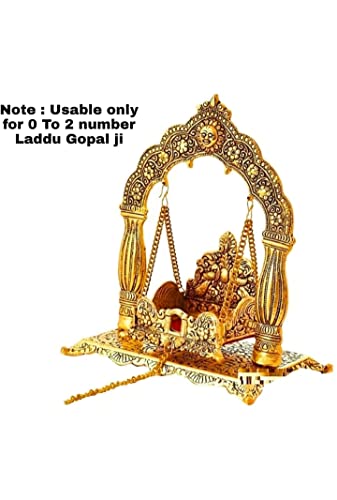 Labhcart Metal Laddu Gopal Jhula Krishna Palana Laddo Gopal Jhula | Grocsy