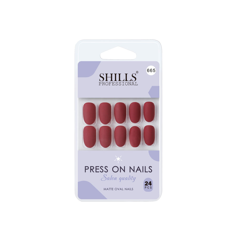 Shills Professional Reusable Press On Nails Oval - SPN665 | Grocsy