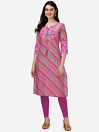 HERE&NOW Striped Gotta Patti Silk Kurta | Grocsy
