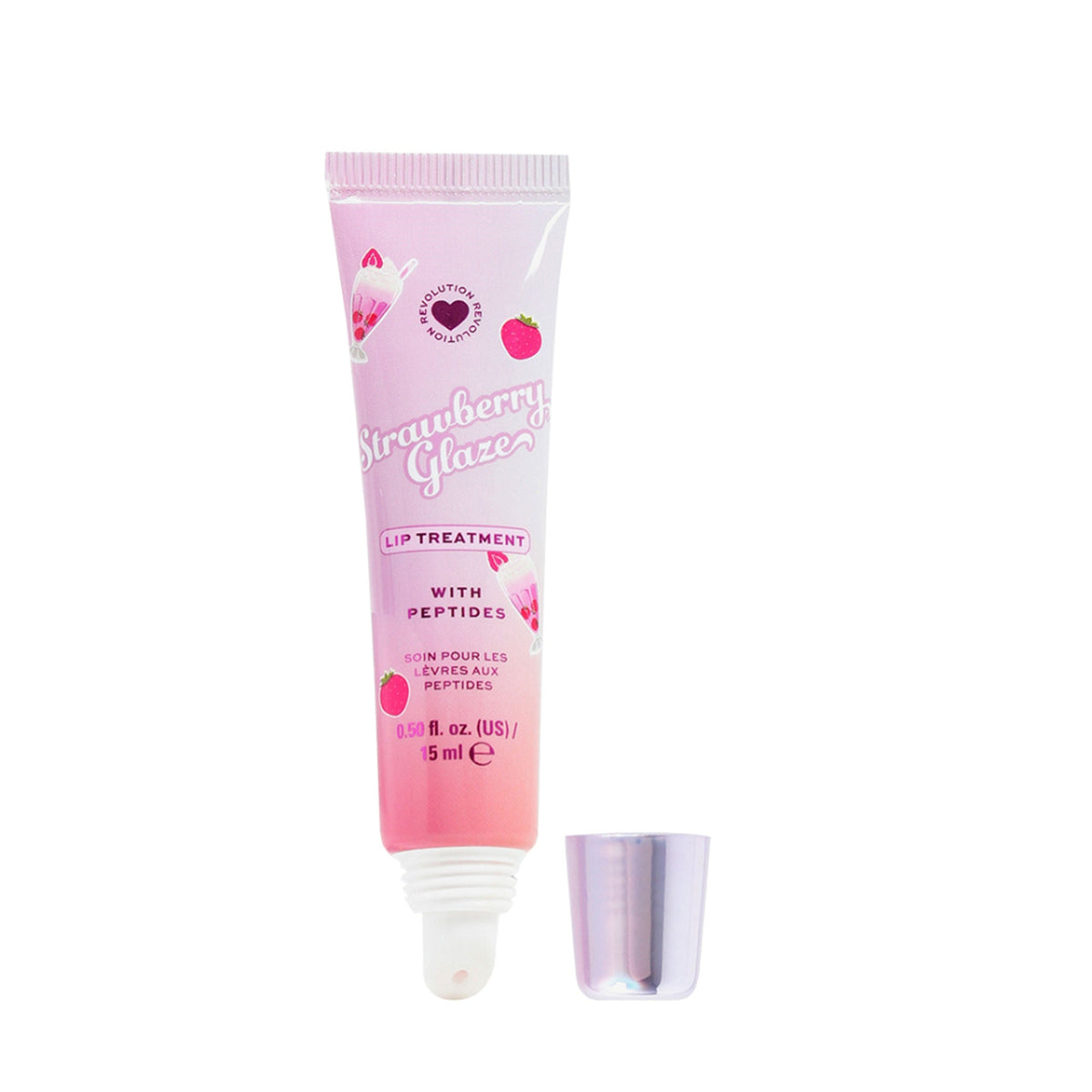 Makeup Revolution Strawberry Glaze Peptide Lip Treatment | Grocsy