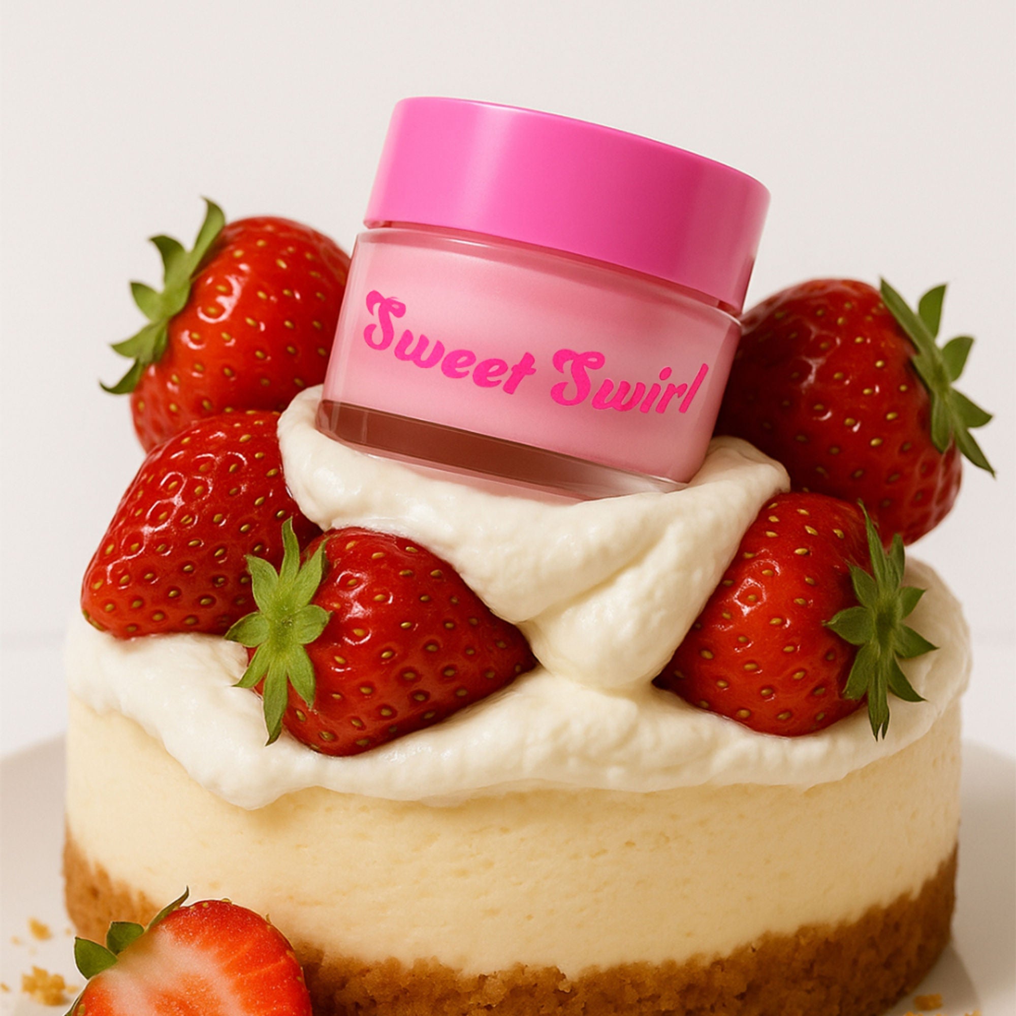 Makeup Revolution Sweet Swirl Lip Mask - Strawberry Cheesecake | Grocsy