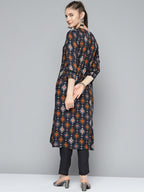 HERE&NOW Women Ethnic Motifs Printed Kurta with Trousers | Grocsy