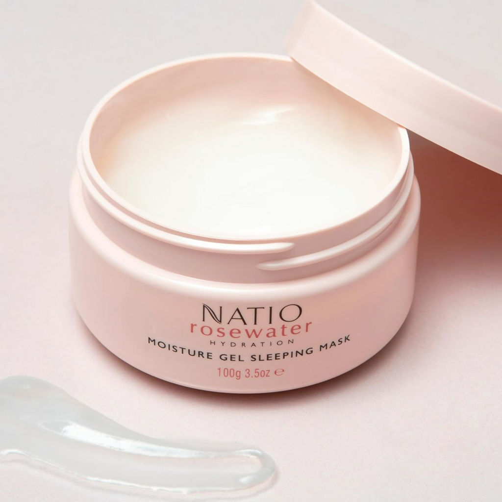 Natio Rosewater Hydration Moisture Gel Sleeping Mask | Grocsy