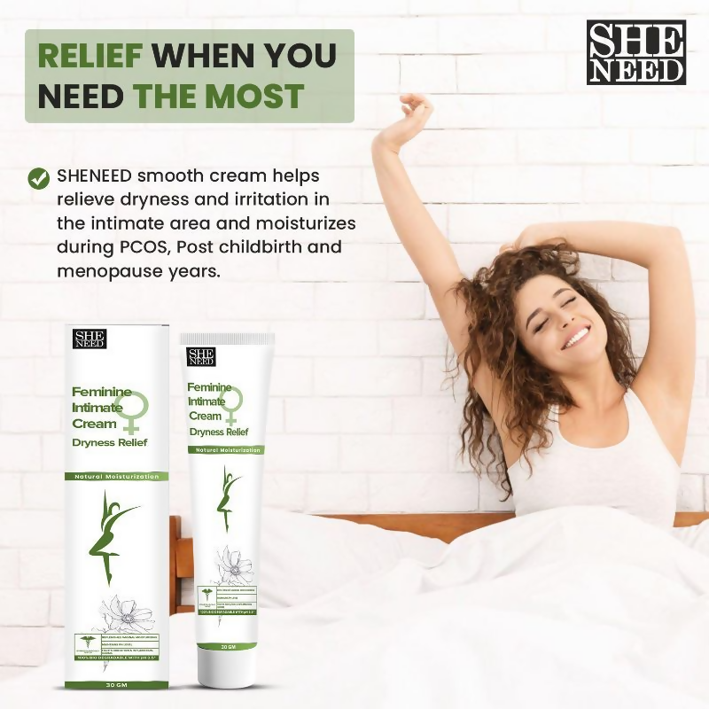 SheNeed Feminine Intimate Cream Dryness Relief | Grocsy