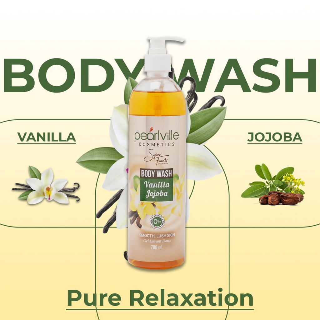 Pearlville Super Foods Collection Vanilla jojoba Body Wash | Grocsy