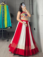 Yash Enterprise Multi Color Rayon Embroidery Semi Stitched Navratri Chaniya Choli | Grocsy
