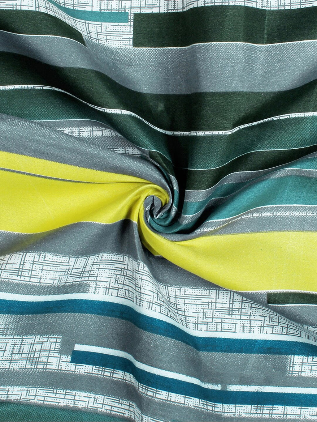 Story@home Grey & White Striped Microfiber 180 TC Bedsheet With Pillow Cover | Grocsy