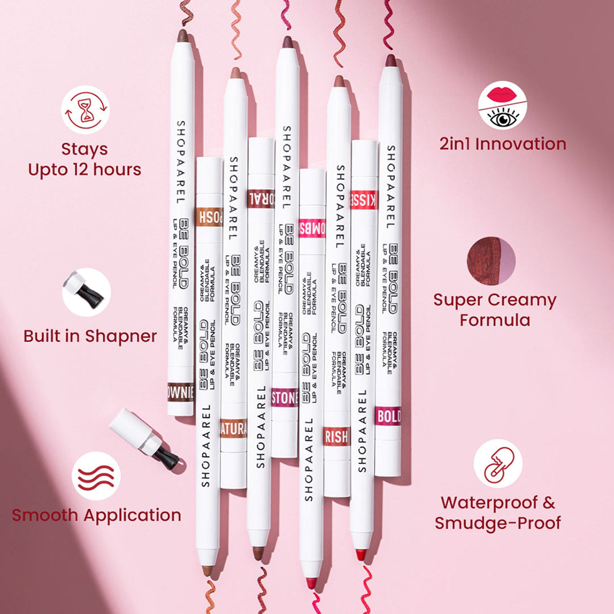 Shopaarel Be Bold Lip & Eye Pencil - Lavish | Grocsy