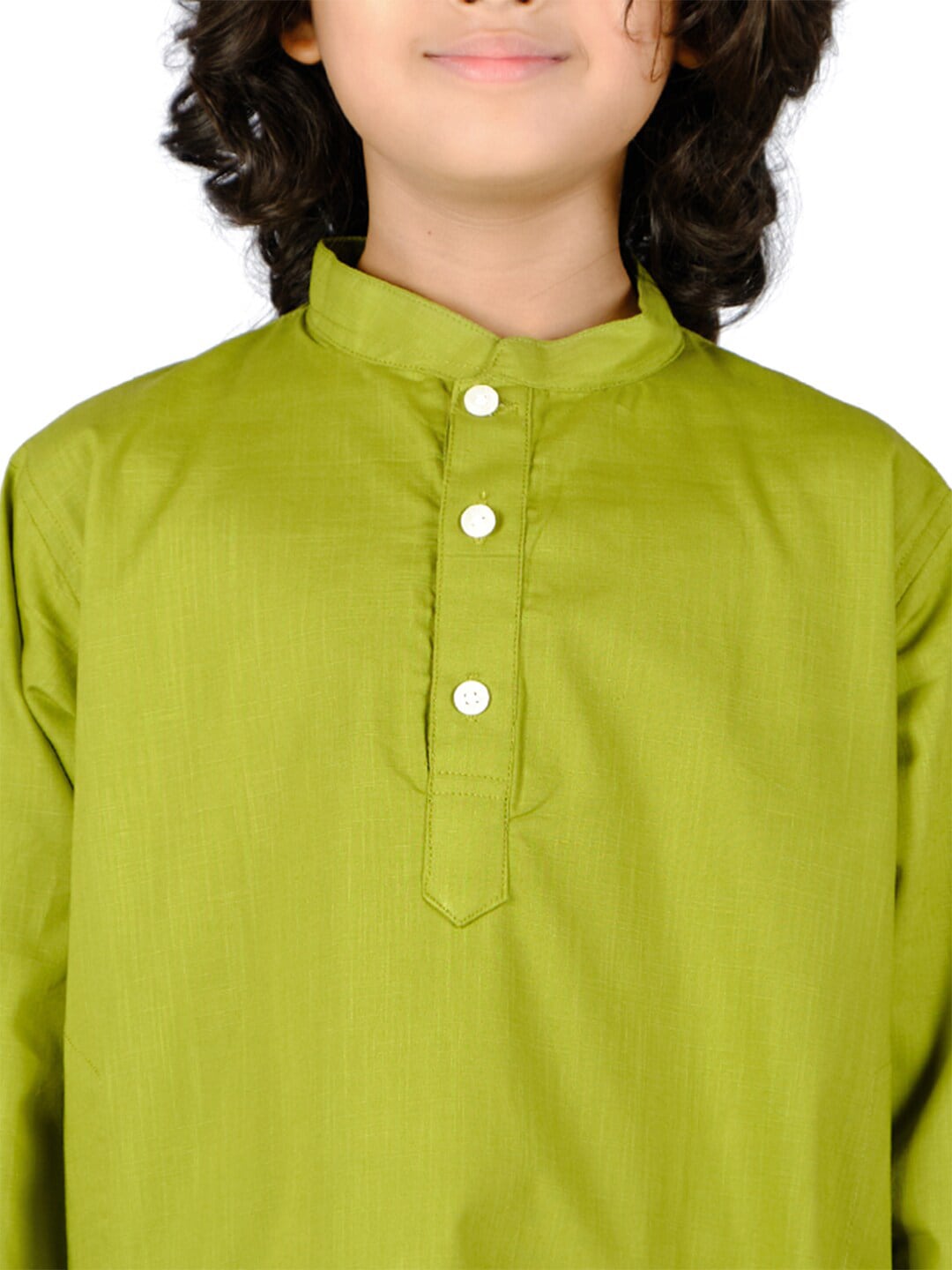 Sethukrishna Boys Green Pure Cotton Kurta with Dhoti Pant Set | Grocsy