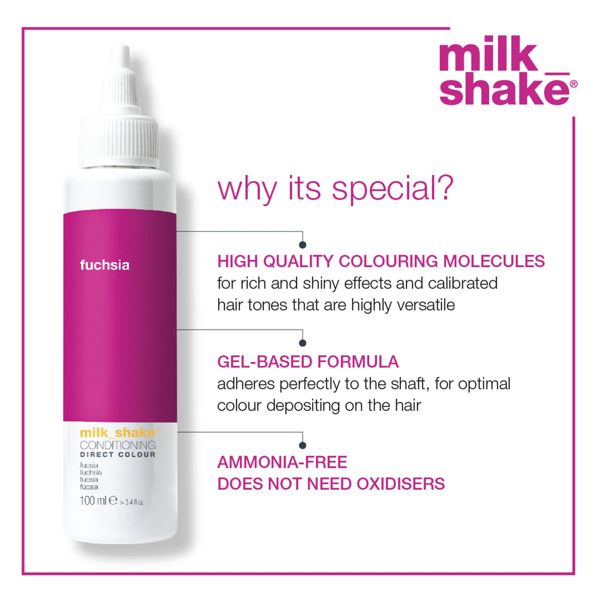 Milkshake Ammonia Free Conditioning Direct Color - Fuchsia | Grocsy