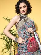 Saree Mall Kalamkari Saree With Solid Border | Grocsy